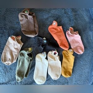 NWOT bundle of 9 pairs of cute women socks some pairs are worn and washed